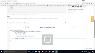 Leetcode 120 Triangle