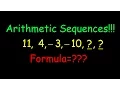 How to find arithmetic sequences given first three terms algebra 2 honors regents common core 9 4 mc