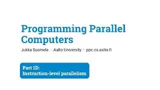 Programming Parallel Computers Part 1D