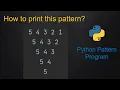 19 Python Pattern Program - Number without any pre-defined method using while loop