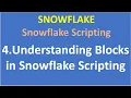 4 Understanding Blocks in Snowflake Scripting How to write procedural code in a block Snowflake