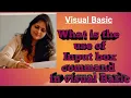 Use of the Input box Command in Visual Basic