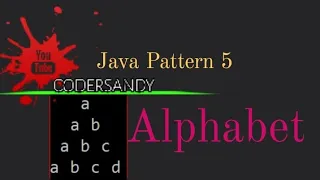 Print Alphabet Pattern 3 Program in java l