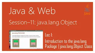 java lang Object Introduction to the java lang Package java lang Object Class