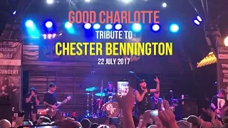 good charlotte pay tribute to chester bennington with