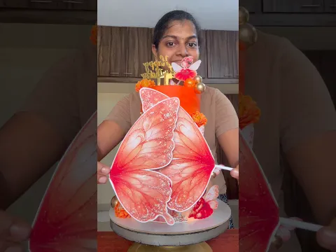 Romba naal kalichi oru video😌🧡 #shorts  #butterfly #cake #1stbirthday