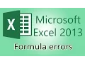 Microsoft Excel 2013 Tutorial - Formula errors and viewing