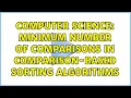 Computer Science Minimum number of comparisons in comparison-based sorting algorithms