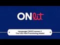 Language 2023 Lesson 2 The Four Part Processor