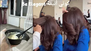 بني بلمعة محمرة ميلونج الموسم💯 من لوريات 😍#شعر_بني