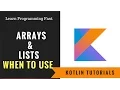 Arrays Lists Kotlin Tutorials Easy Fast -