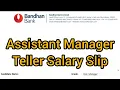 Bandhan Bank Teller Salary Slip Assistant Manager Salary in Bandhan Bank Bandhan Bank Job salary