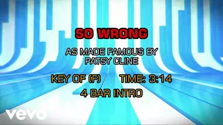 Patsy Cline - So Wrong Karaoke