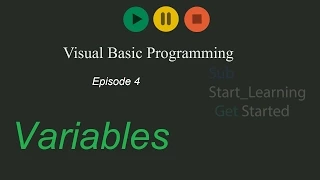 Visual Basic Episode 4 Using Variables