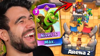 Trollando na Arena 2 com uma carta NÍVEL 16 no deck... Clash Royale