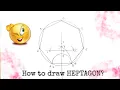 How to draw HEPTAGON HEPTAGON making trick Geometric Drawing