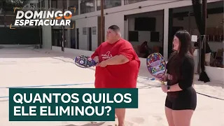 Desafio da Pesada: Gordão da XJ leva bronca do médico e joga beach tennis pela primeira vez