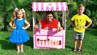 Download Diana and Roma Pretend Play Selling Ice Cream with Daddy MP3