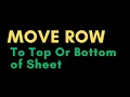 Automatically Move Row to Top or Bottom Google Sheets