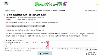 Java Practice It Exercise 8 16 constructorLine classes constructors implementing