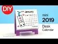 How to Make a 2019 mini Calendar Easy DIY Paper Craft
