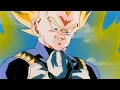 Vegeta demonstrates his power to the Androids