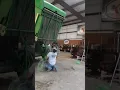 John Deere Baler testing net wrap before it goes to the field