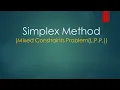 L10 Simplex Method Mixed Constraints Problem LPP Maximization Problem In Hindi Working Examples