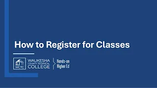 How to Register for Classes at WCTC 2026