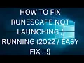 How to fix Runescape not launching running