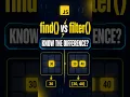 find vs filter in JavaScript