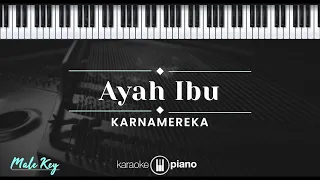 ayah ibu karnamereka karaoke piano male key 