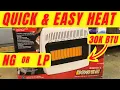 Dyna-Glo Ventless 30 000 BTU Infrared Radiant garage heater unbox and Install natural gas propane