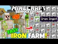 EASY IRON FARM Tutorial Trading Hall Minecraft Bedrock MCPE Xbox PS5 PC Switch