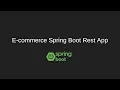 Spring boot E-commerce REST API Project overview