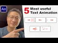 Download Lagu Five most useful text animation skills in Adobe Animate.