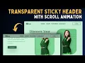 Elementor - Create Sticky Transparent Header Free