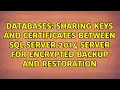 Sharing keys and certificates between SQL Server 2014 server for encrypted backup and restoration