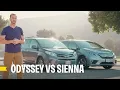 Honda Odyssey vs Toyota Sienna Used Minivan Comparison Price MPG Comfort More