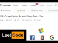 LeetCode Top Interview Questions Series Convert Sorted Array to Binary Search Tree Java