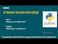 String Reverse Word skilltimate