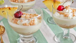 MOUSSE de PIÑA 🍍 | Postre REFRESCANTE y SIN HORNO (Fácil y Rápido)