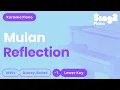 Reflection - Mulan | Christina Aguilera (Lower Key) Karaoke Piano