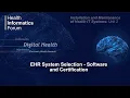 EHR system selection - software and certification