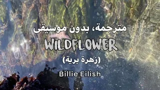 Wildflower زهرة برية Billie Eilish بيلي ايليش بدون موسيقى مترجمة 