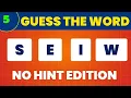 Scrambled Word Quiz Game - No Hint Edition