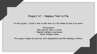 Replace Text in File Python File Automation Project 12