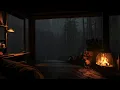 Download Lagu Wood Cabin Rain Ambience | Night Rainfall and Fireplace Sounds for Better Sleep