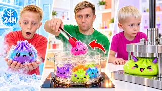 Что Будет со Сквиши?! Варим, Тянем, Морозим и давим!