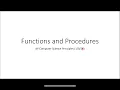 AP Computer Science Principles Day 15 Functions pt 1
